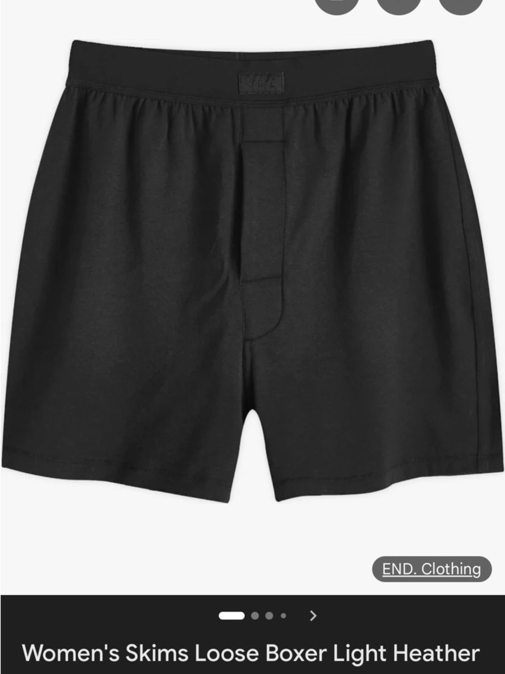 SKIMS women’s Loose Boxer in Black